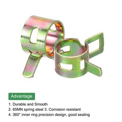 ID 10mm 11mm 3/8″ 7/16″ Fuel Line Hose Clip,Pipe Clamp,Spring Hose Clamp,20PCS
