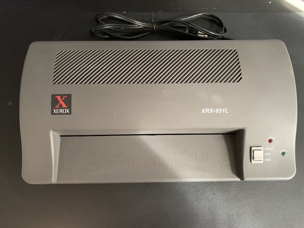 Laminator XEROX Hot/Cold 9.5″ Automatic Feeding Full Page 285°F Model# XRX-951L