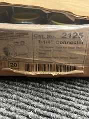 NOS Lot of 20 Hubbell Raco 2125 1-1/4″ EMT Set-Screw Connector