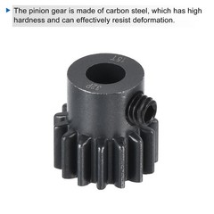 2Pcs RC 32P Hardened Pinion Gear 5mm Shaft 15T Motor Gears Carbon Steel RC Car