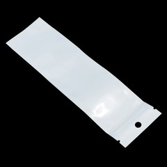 100X For Zip White Clear Plastic Lock Bag Hang Hole Packaging Pouches Accessory