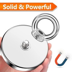 Fishing Magnets Double Sided Neodymium Magnet Fishing Kit with Nylon Rope