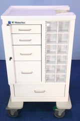 Waterloo Tall Phlebotomy Medical Crash Supplies Cart with Dual Lock Option! NEW!