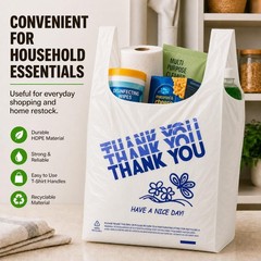YoYoRain. (1000 Count Thank you bags, Plastic Bags with handle, retail shoppi…