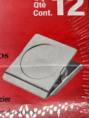 12 Pack ACCO Square Magnetic Clip Medium 1″ Capacity 1-3/4″ Wide #72132