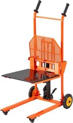 Material Lift Winch Stacker with Casters, 500 Lbs Capacity, 35″ Max Lift Height