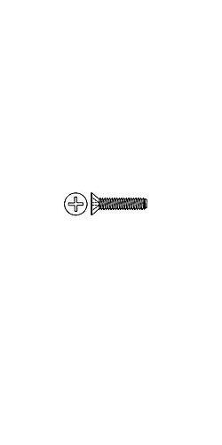 M5-0.8 x 20mm 90° Flat Head Screw Phillips Countersunk Nylon Fastener K69566