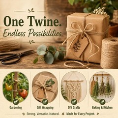 2mm 164FT, 600FT, 1200FT, 1800FT Natural Jute Twine Rope String | 164FT, 600F…