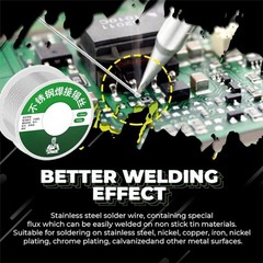 Aluminum Stainless Steel Lighter Solder Wire Soldering Wire Tool Lead Free 3x
