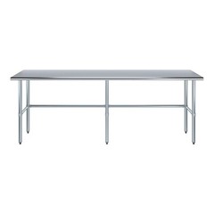 18 in. x 96 in. Open Base Stainless Steel Work Table | Residential & Commercial