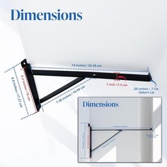 12″ Black Heavy Duty Slatwall Brackets – Securely Display Your Shelves (4 Pack)
