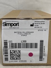 (100/Pk) SIMPORT Bacterial T-Shaped Cell Spreaders Green 176mm L x 36mm W L300