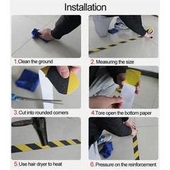 Anti Slip Non Skid High Traction Safety Grit Grip Tape Strips Self Adhesive Back