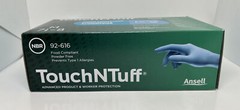 Ansell Blue Touch N Tuff 3mil Nitrile Ambidextrous Exam Chem Glove Medium 92-616