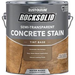 1Pc Rust-Oleum RockSolid Semi-Transparent Concrete Stain, Tint Base, 1 Gal.