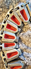 PARKER HOSE 80C-A04 SILVER HOSE CRIMPING DIE WITH RED INSETS FOR 1/4 HOSE