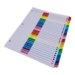 12 Sets Universal Table of Contents Dividers 31 Tab 3 Hole Punched Letter Size