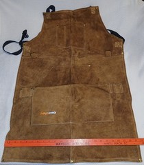 ARCPRO Split Leather Welding Apron with 6 Pockets Adjustable 23.5″W x 35″L-NEW