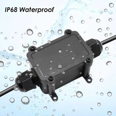 3x Outdoor IP68 Waterproof Junction Box 2-Way 6-11mm Wire Range Cable Connector