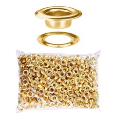 Yescom 1000 pcs 1/2″ Grommet Kit 12mm Size #4 Eyelets and Washers Brass YES0383