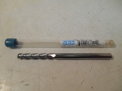 NIB SGS 33124 Solid Carbide Ball Endmill: 1/4″ Cut & Shank Dia, 4″ OAL