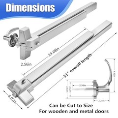 31.5”/80cm Stainless Steel Commercial Door Push Bar Panic Exit Device with