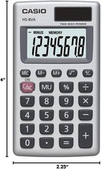 Casio Inc. HS8VA Standard Function Calculator sturdy