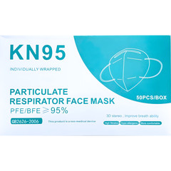 AKF KN95 Face Masks, 50 Pack Disposable Respirator Masks For Adults, White