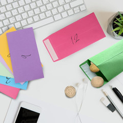 Cash Envelopes 100 packs 3.5×6.5 inches, pink envelopes, coin envelopes, seed en