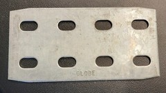 1 Set GS METALS PRSPST4 8 Slot Hole Splice Plate 4″ Flat Galvanized 6″x3″x1/8″