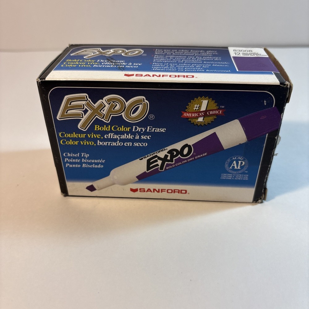 Lot of Vintage 2000 Expo Dry Erase Sanford Marker Purple 83000 USA Smells