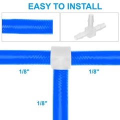 10 Pcs 1/8″ Plastic Hose Barb Fitting Equal T-Shaped Barbed Split Transparent