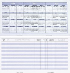 12 Pack Checkbook Register, Check Register Books for Personal and Work Use