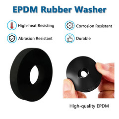 Heavy Duty Rubber Washers (25 Pcs) – Abrasion Resistant, 1 OD X 1/4 ID X 1/8 Inc
