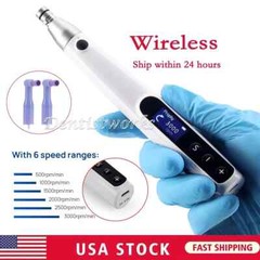 Dental Wireless Electric Hygiene Prophy Handpiece +2Pcs Universal Prophy Angles