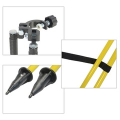 Surveying Bipod Tripod Thumb Release Aluminum Telescopic Stand for Prism Pole