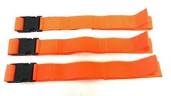 LINE2design Spine Board Straps – Disposable Backboard Straps Pack of 3 – Orange