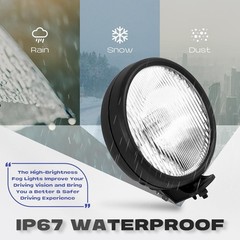 FL7091 Fit for 1997-2006 Wrangler tj off-road Pair Front Fog Lights Lens Bumper