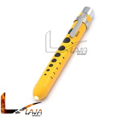 Pen Light With Pupil Gauge For Nurses Doctors W/ pocket Clip Dark- Yellow PL-017