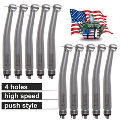 10PCS SEASKY NSK Style Dental High Speed Handpiece Push Button Type 4Hole Spray