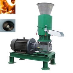 220V Wood Bran Straw Pellet Machine w/8mm Plate Biomass Fuel Maker 60KG/h 7500W