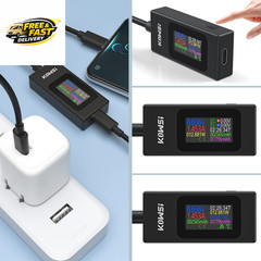 USB C Tester Power Meter 4-30V 0-6.5A Digital Multimeter, Type C Voltage and
