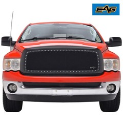 Rivet Studded Black Stainless Steel Wire Mesh Grille 02-05 Ram 1500/2500/3500