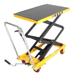 330 lbs Hydraulic Lift Table Cart Manual Double Scissor Lift Table 50″