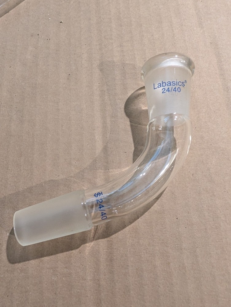 Labasics 105°Bent Glass Distilling Adapter 24/40 Joint BorosilicateGlass Labware