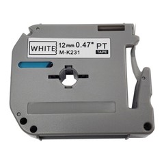 4pk Black on White M-Series Label Tape refills 12mm (1/2″) for brother P-Touch