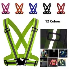 Safety Vest with High Visibility Reflective Belt Stripe Security Adjustable