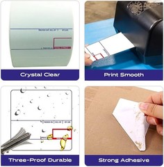 CAS LST-8020 Scale Label, 58 x 60 mm, UPC/Ingredients 12 rolls of 500 labels