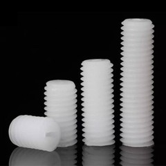 White Plastic Nylon Flat Point Grub Screws Slotted Head Socket Set Screw DIN 916