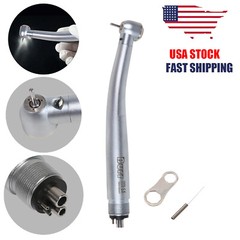 1-10Pcs Dental LED Fiber Optic E-generator High Speed Handpiece 3Way 4Holes UDM